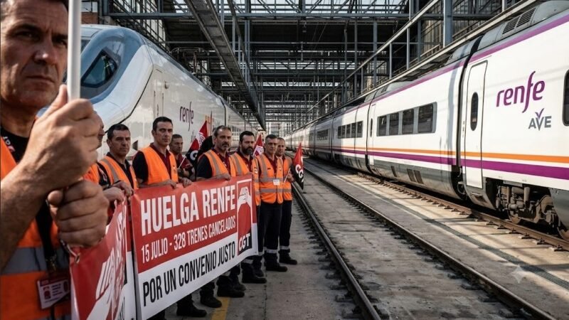 Greve na Renfe Cancela 328 Trens em 15 de Julho