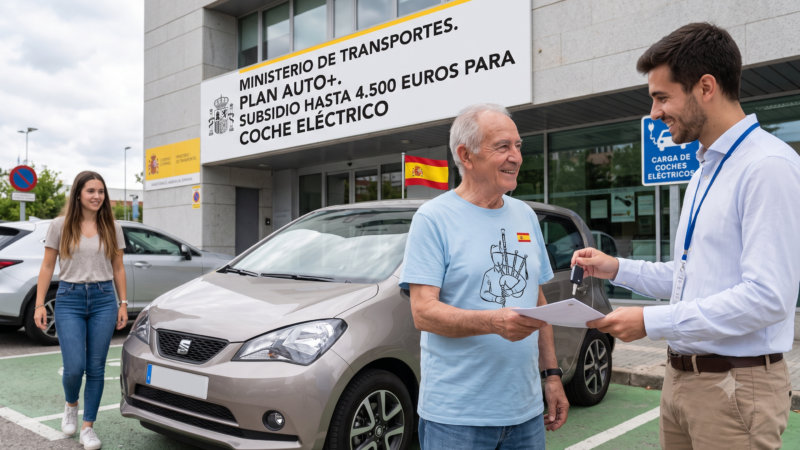 Espanha Lança Plano Auto+ com Subsídio de até 4.500 Euros para Carro Elétrico