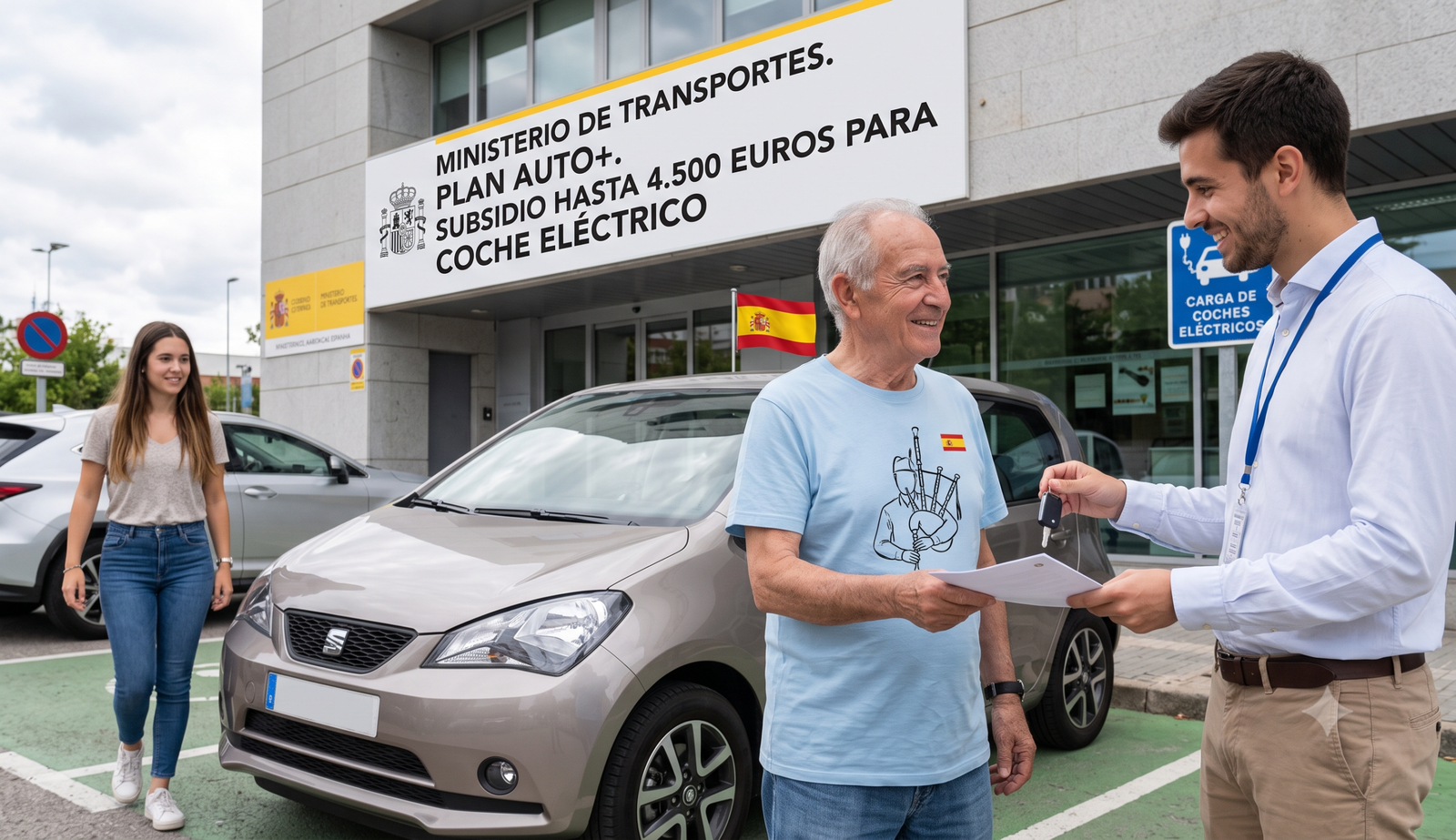 Espanha Lança Plano Auto+ com Subsídio de até 4.500 Euros para Carro Elétrico