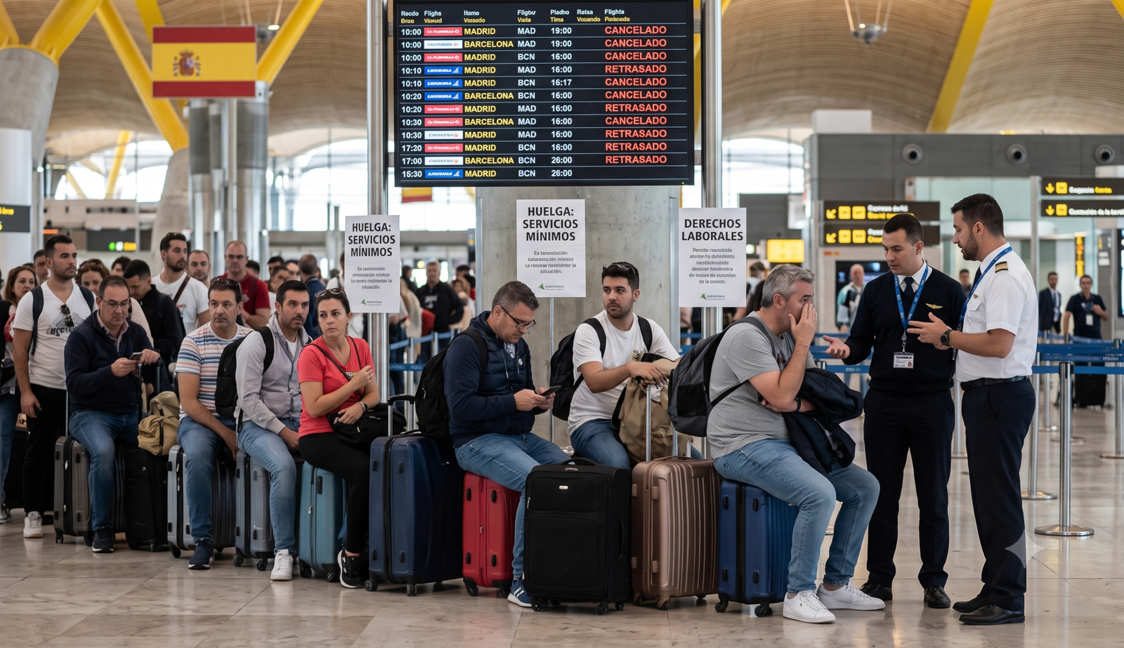 Greves Atingem Aeroportos Espanhóis e Ameaçam Viagens até o Fim de Agosto