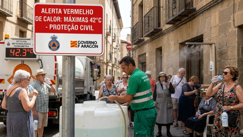 Espanha Ativa Alerta Vermelho de Calor em Aragão e Valencia com Máximas de 42°C